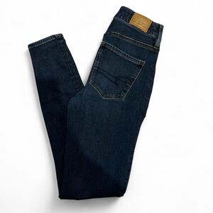 American Eagle Outfitters Women's Dark Blue Skinny Jeans